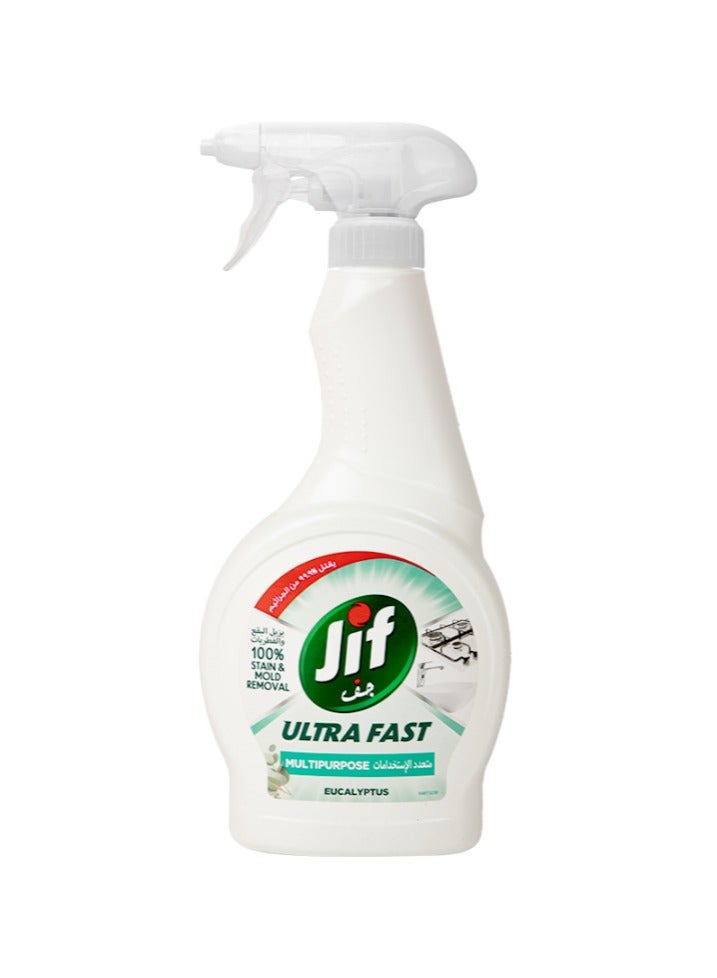 Jif Ultra Fast Cleaner Spray, Multipurpose, 100% Stain and Mold Removal, Eucalyptus, 470ml - Image 1