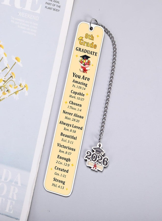 Perleddom 8th Grade Graduation Gifts for Teen Boys Girls 2026 Graduation Bookmark Gifts for Girls Class of 2026 Christian Bookmark Gift Senior 2026 Middle School Graduate Gift for Daughter Son Students - Image 2