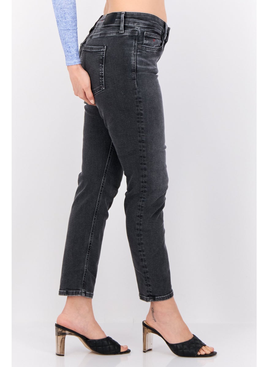 ESPRIT - Women Slim Fit Washed Stretchable Jeans, Washed Black - Image 1