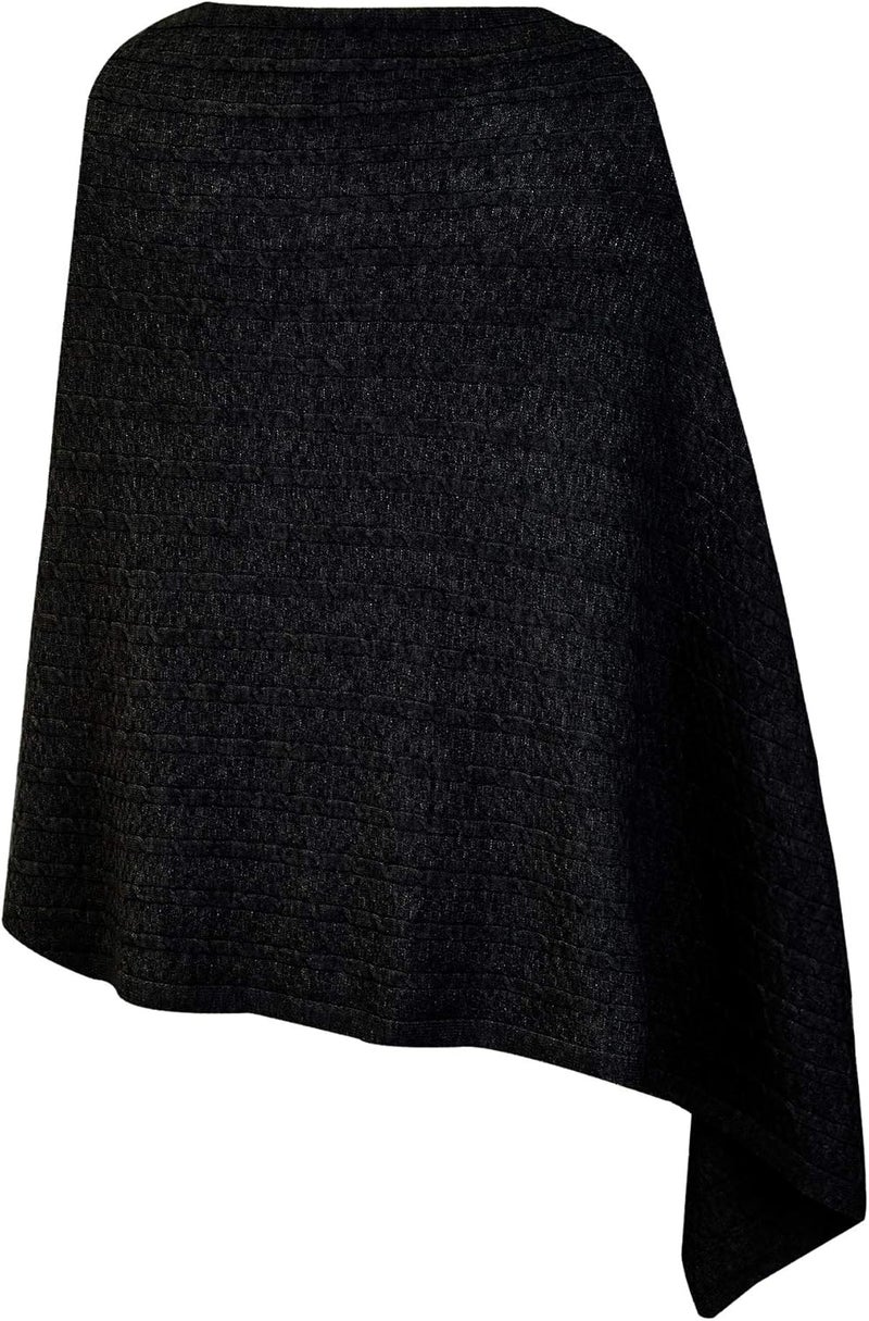 Puli Women's Versatile Knitted Shawls Scarf Poncho Sweater with Buttons Lightweight Spring Summer Fall Wraps - Image 2