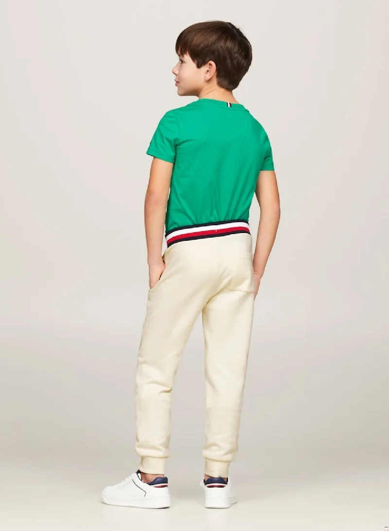 TOMMY HILFIGER Th Monogram Embroidery Cuffed Joggers
