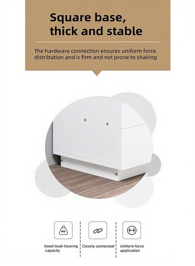 طاولة السرير الحديثة البسيطة ، مجلس الوزراء الجانبي الليلي يأتي مع درجين ومقبضات ، خزانة تخزين صغيرة مناسبة لغرفة النوم والأريكة بجانب السرير وغرفة المعيشة - Image 4