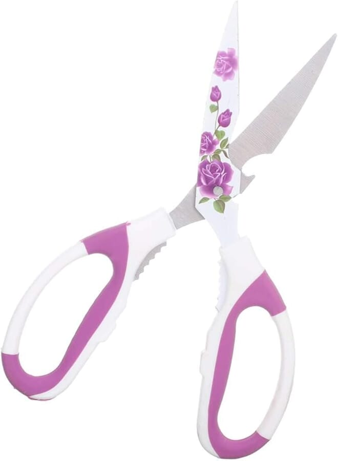Spaceshoop Kitchen Scissors with Floral Print - Multi Color