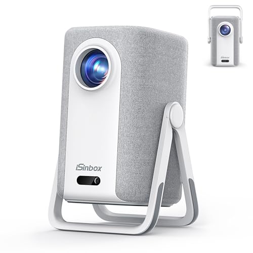 iSinbox Short Throw1500ANSIBuilt in Apps 4K Outdoor Projector with WiFi and Bluetooth Auto Focus Projector with DualMode Stand Smart Portable Proyector with NetflixYouTubePrimeVideo Dolby - Image 1