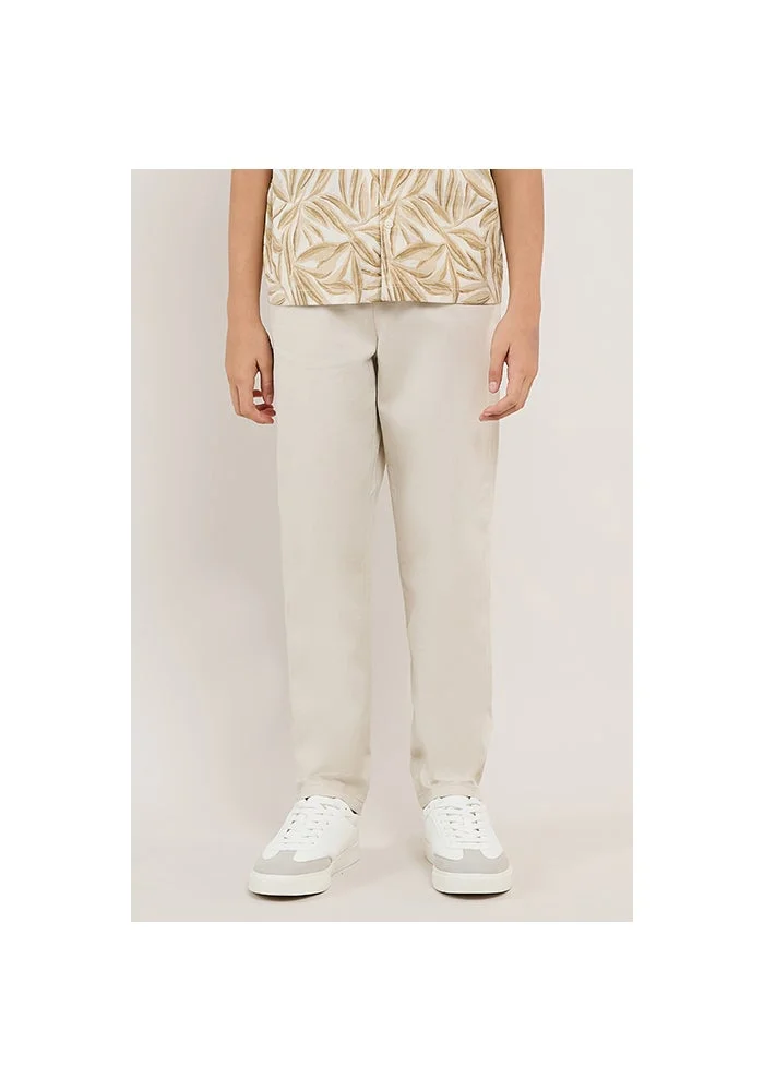 R&b Solid Trousers with Button Closure
