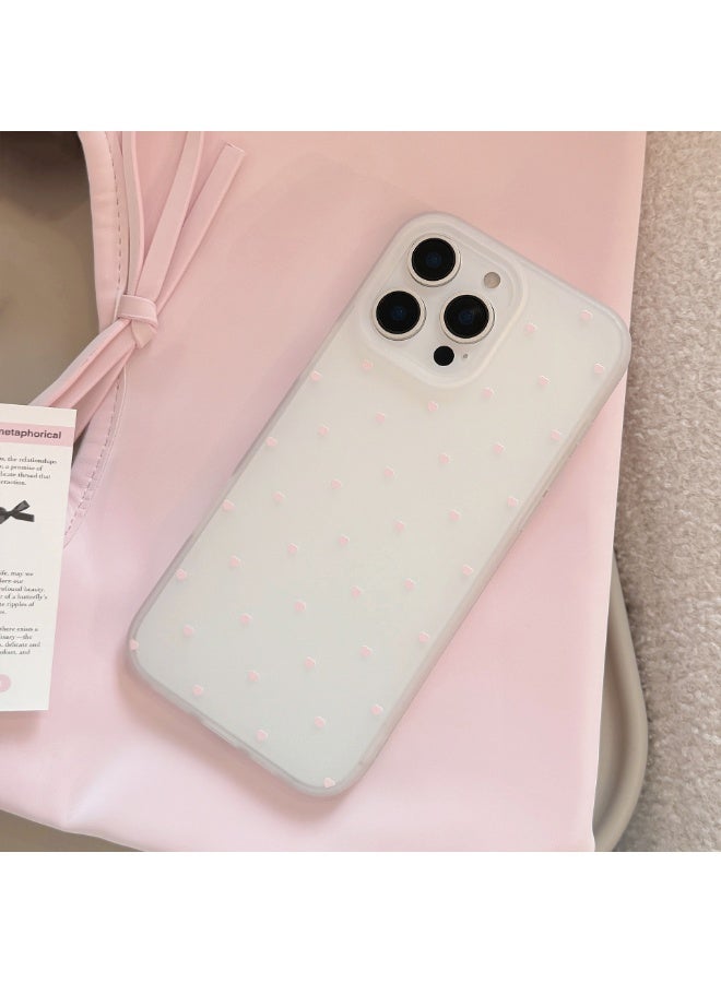 NIBEMINENT Little Heart Protective TPU Case Cover For iPhone 17 Pro Max, Radiant Whiteness