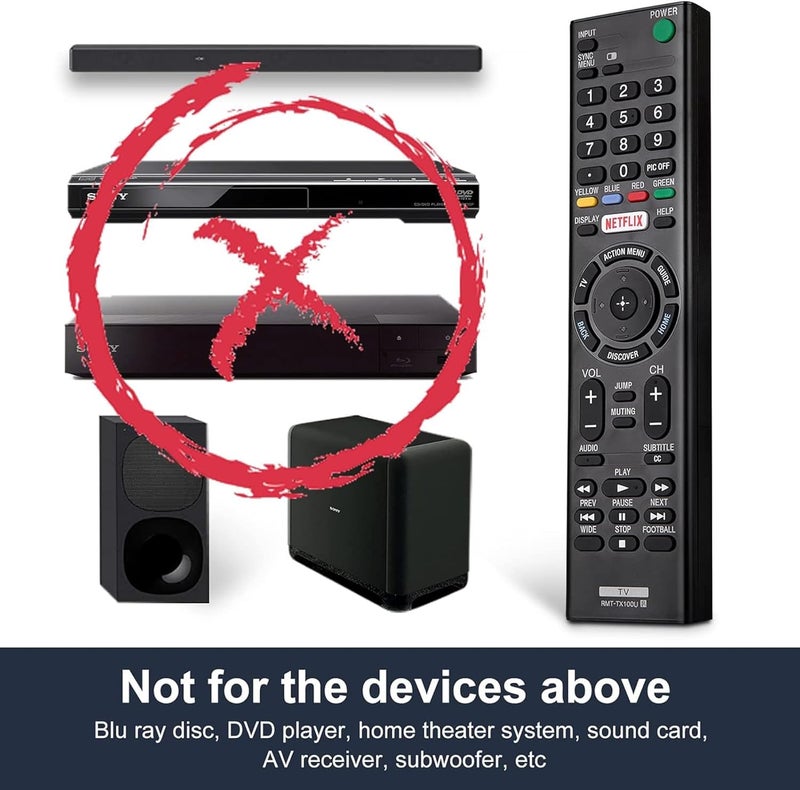 YOSUN Universal Remote for Sony-TV-Remote-Control, Replacement for All Sony Bravia Smart LCD LED HD TV Remote, with Netflix Buttons - Image 3