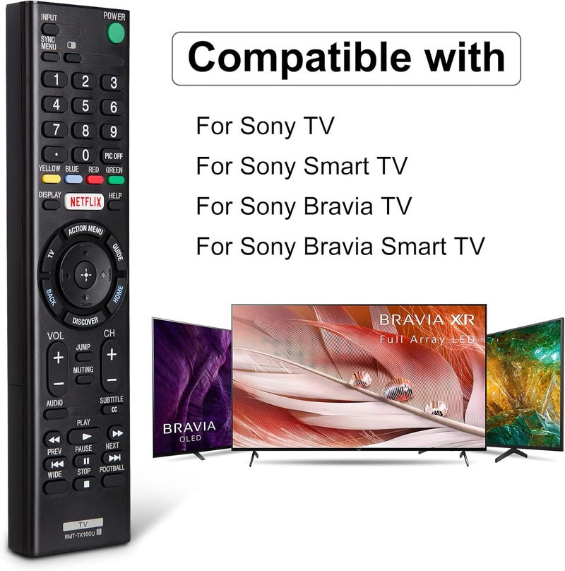 YOSUN Universal Remote for Sony-TV-Remote-Control, Replacement for All Sony Bravia Smart LCD LED HD TV Remote, with Netflix Buttons - Image 2