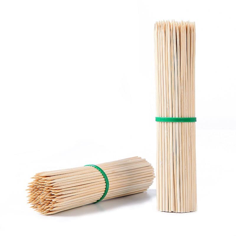 Inditradition Natural Bamboo Skewer Sticks for BBQ, Tandoor, Grill, Spiral Potato, Paneer Tikka, Chicken Tikka - Pack of 50 (16" Long x 4mm Thick) - Image 1