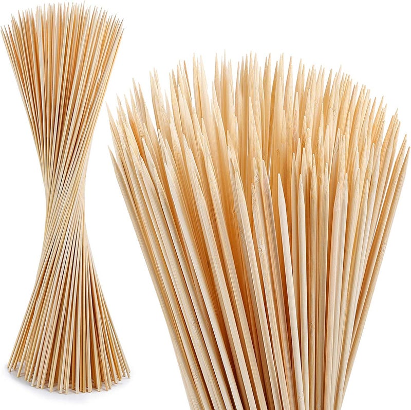 Inditradition Natural Bamboo Skewer Sticks for BBQ, Tandoor, Grill, Spiral Potato, Paneer Tikka, Chicken Tikka - Pack of 50 (16" Long x 4mm Thick) - Image 3