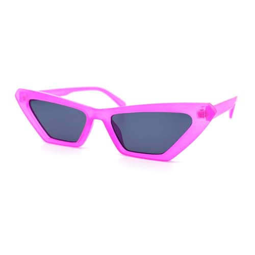 SA106 Womens Neon Pop Color 80s Squared Cat Eye Sunglasses (pink) - Image 4