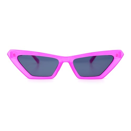 SA106 Womens Neon Pop Color 80s Squared Cat Eye Sunglasses (pink) - Image 5