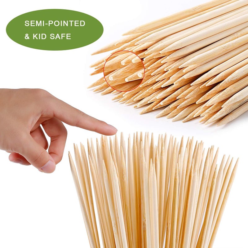 NadaKin 300 PCS Bamboo Marshmallow Roasting Sticks, SMores Skewers for Fire Pit, Extra Long 30 Inch Heavy Duty 5mm Thick Wooden SMores Sticks for Open Fire Pits Roaster Barbecue Hot Dog Camping Kebab Sausage - Image 3