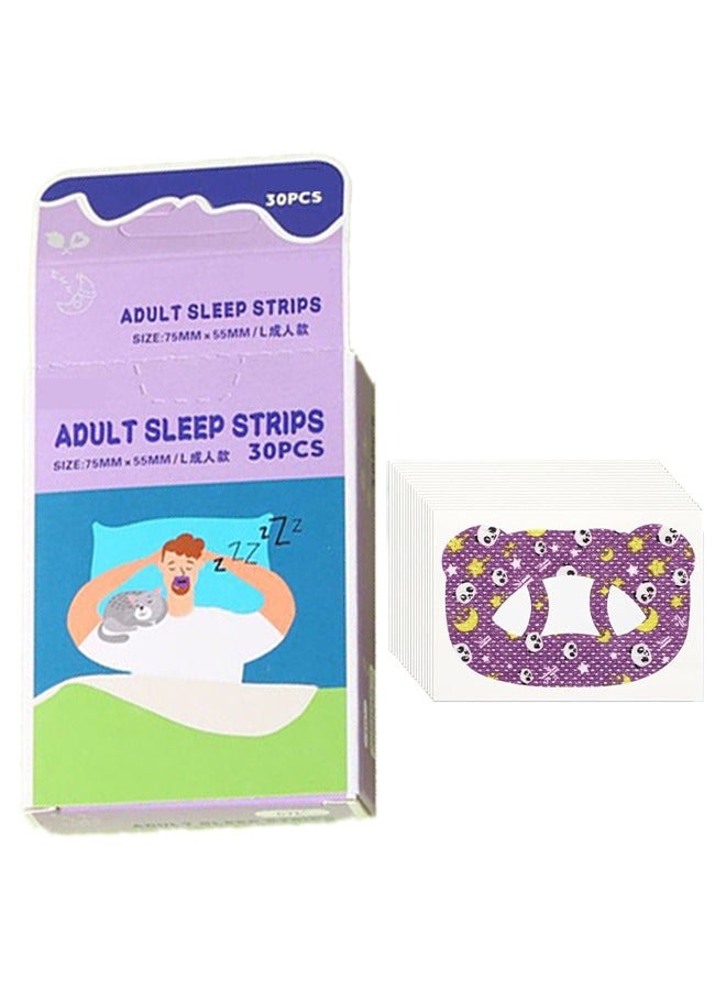 Adult Sleep Strips, O-Shaped Lip Patches, Anti-Open Mouth Sleeping Patch, Mouth Breathing Correction Breathing Patches - 30Pcs - Image 1