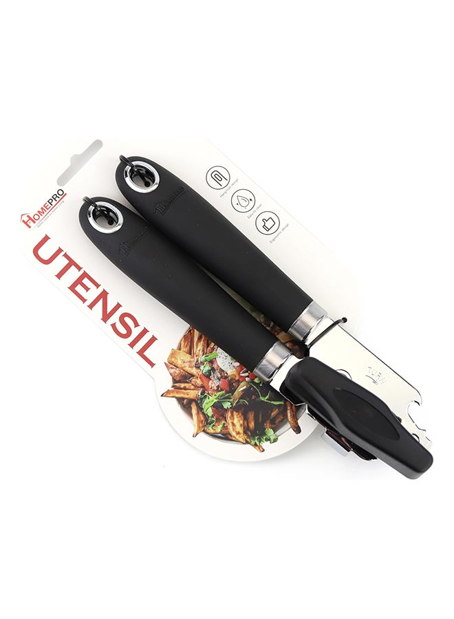 Home Pro Home Pro Can Opener With Handle Silver/Black - Image 2