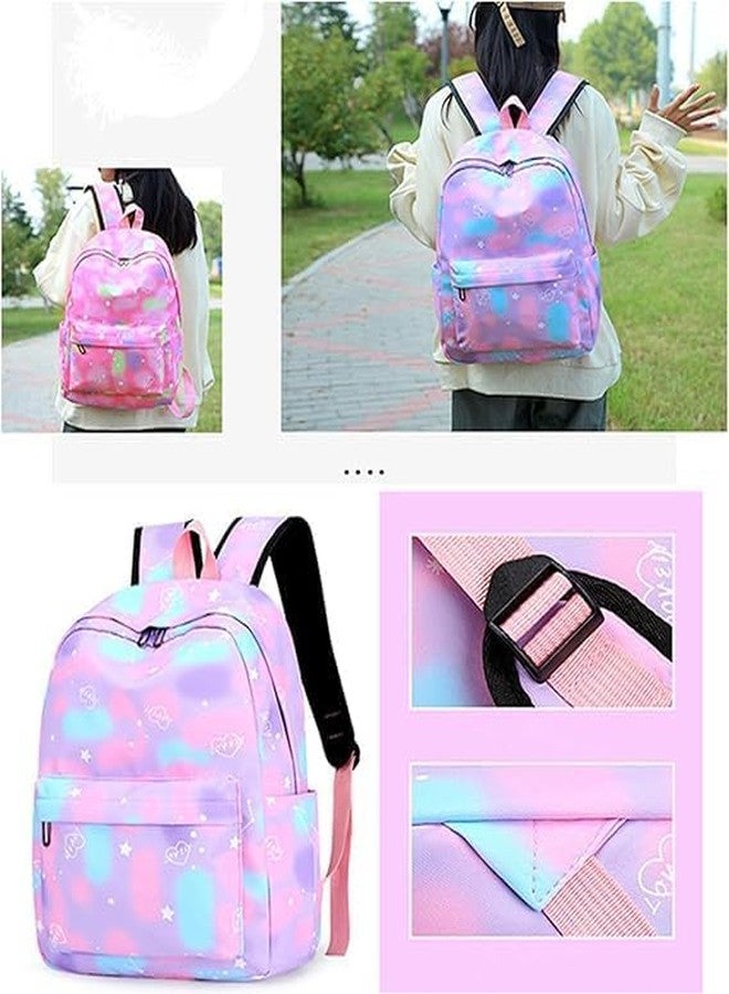 VELWORD® Casual Backpack for Girls |17 in-21 Ltr with Laptop Sleeve, two Compartments and Organiser with Padded Shoulders |Best for Books,Stationery,Lunch Box & Essentials (PINK) - Image 5
