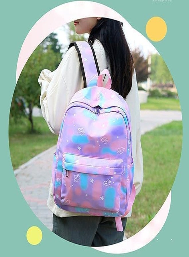 VELWORD® Casual Backpack for Girls |17 in-21 Ltr with Laptop Sleeve, two Compartments and Organiser with Padded Shoulders |Best for Books,Stationery,Lunch Box & Essentials (PINK) - Image 4