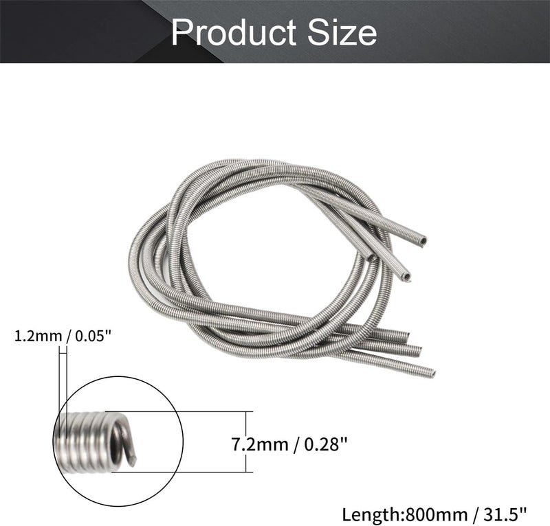 Fielect Heating Element Coil Wire 220V 3000W Resistance Wire Furnace Heater Wire FeCrAl Silver Heat-resistant Wire Length 800mm,3Pcs - Image 2