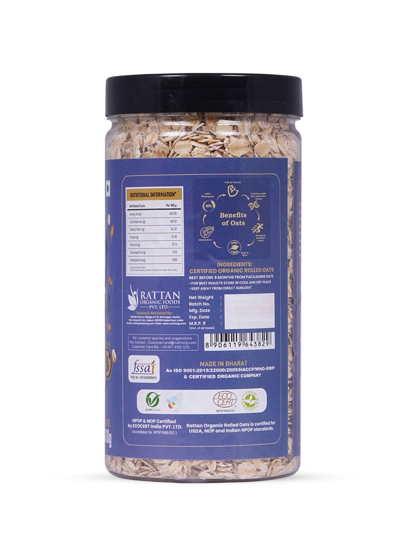 Nutriorg Organic Rolled Oats 400g | Gluten Free | Weight Management | High Fiber Oats - Image 3