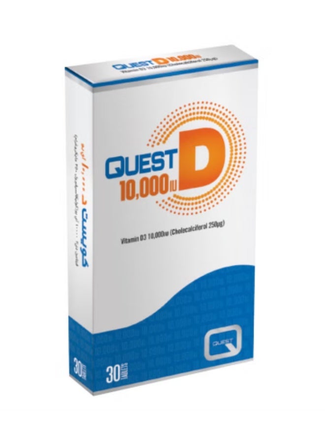 Quest D Vitamin D3 10000 IU Tablets Pack of 60 – Daily Wellness & Immunity