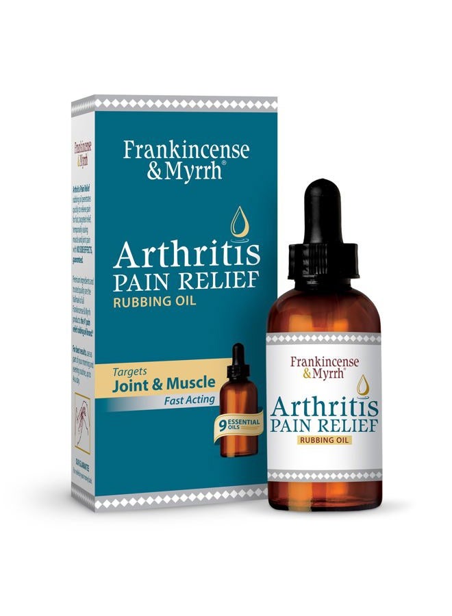 Frankincense & Myrrh Frankincense and Myrrh Arthritis Pain Relief Rubbing Oil – Arthritis Pain Reliever with Frankincense Essential Oil for Sciatica, Lower Back, Neck, Hands, Knees, Joints and Shoulders, 2 fl.oz. - 1 Pack  - Image 1
