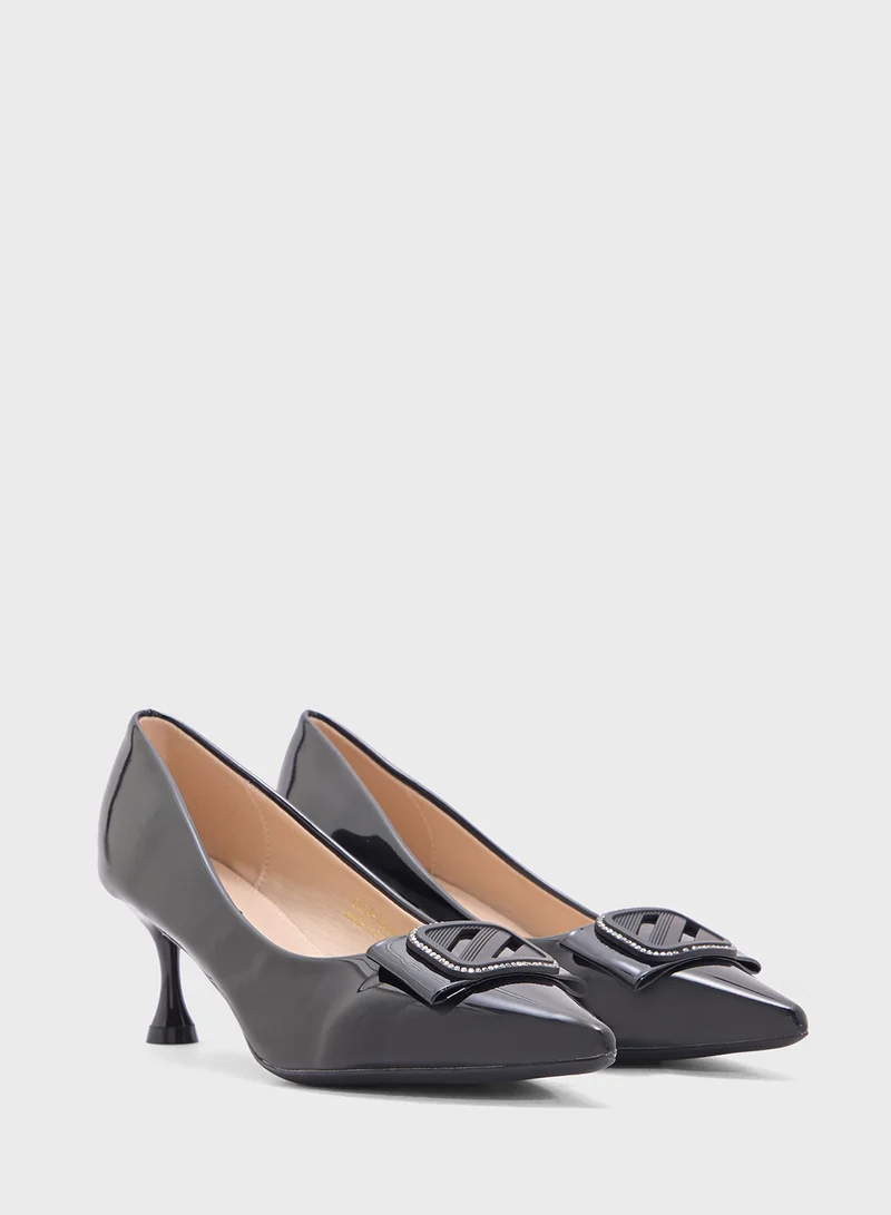 SD.Felano Mid Heeled Pointed Pump
