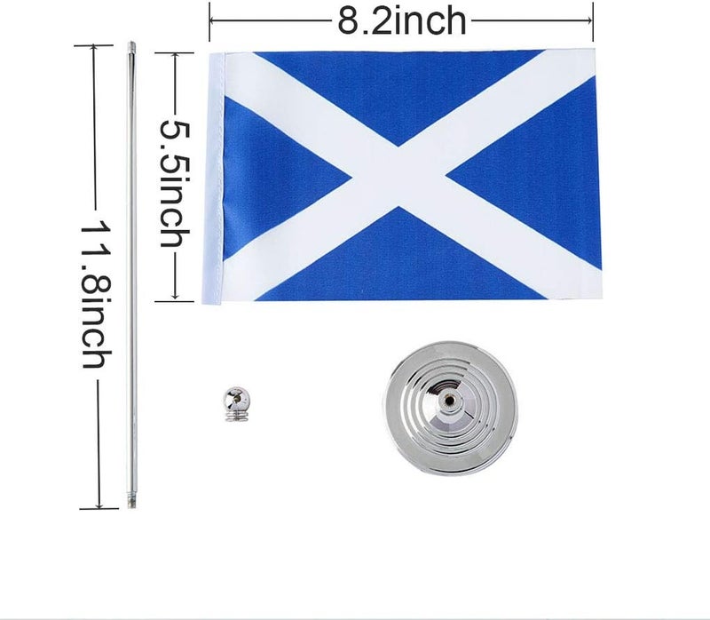 mflagperft Scotland Flag Scottish Flags, Small Mini Scottish Desk Flag, Used for Table Office Classroom Home Patriotic Events Decorations - Image 1