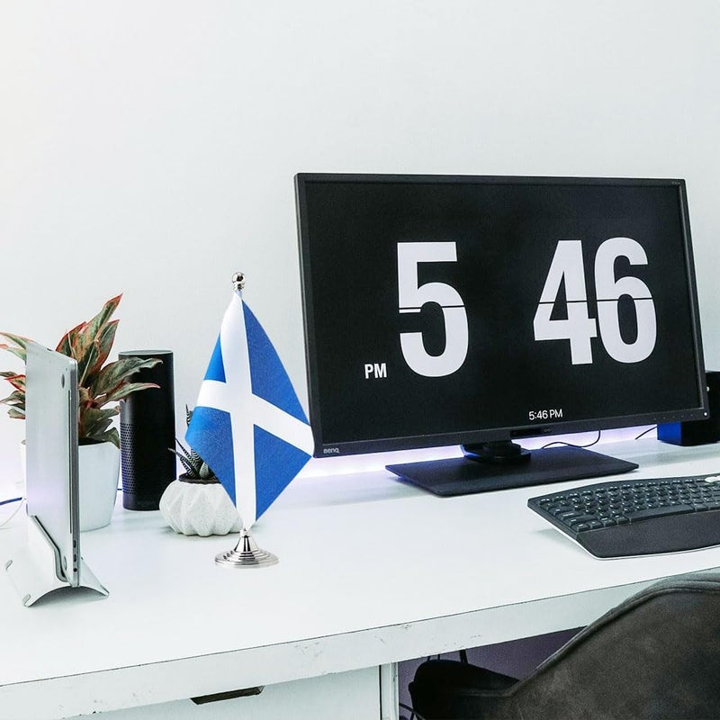 mflagperft Scotland Flag Scottish Flags, Small Mini Scottish Desk Flag, Used for Table Office Classroom Home Patriotic Events Decorations - Image 3