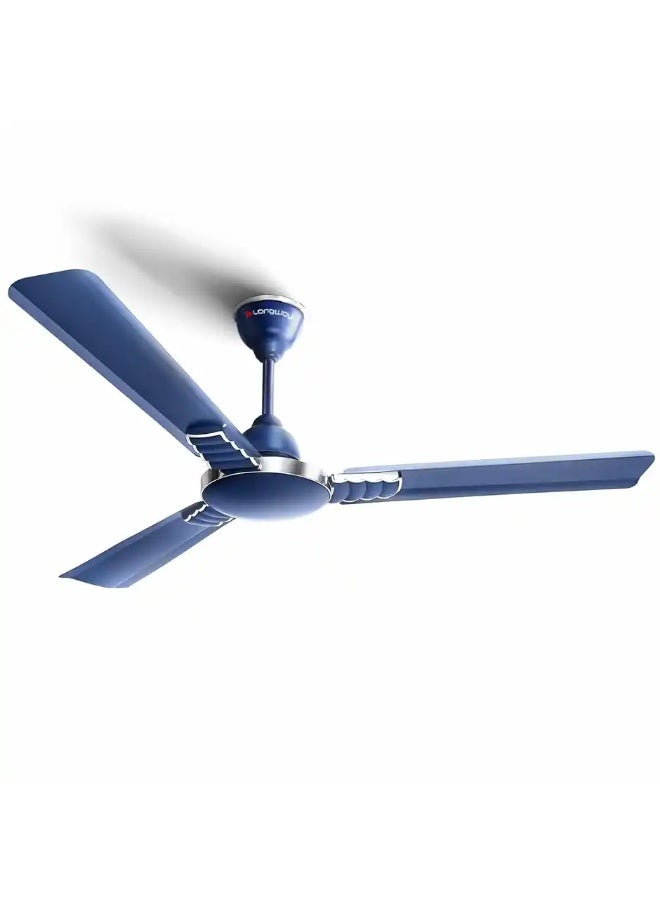 لونج واي LONGWAY Wave P1 Ceiling Fan, 1200mm/48 inch, 400 RPM, Ultra High Speed,Star Rated,Silver Blue - Image 1