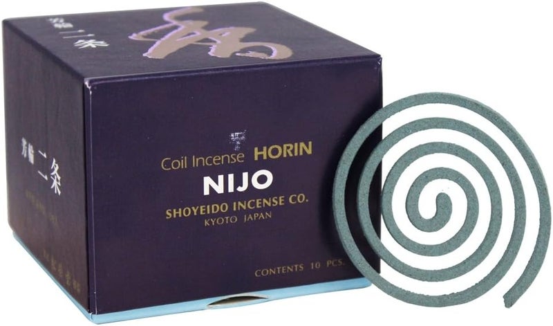 Shoyeido Avenue of The Villa Incense Coils - Nijo, Set of 10 Sandalwood Coils