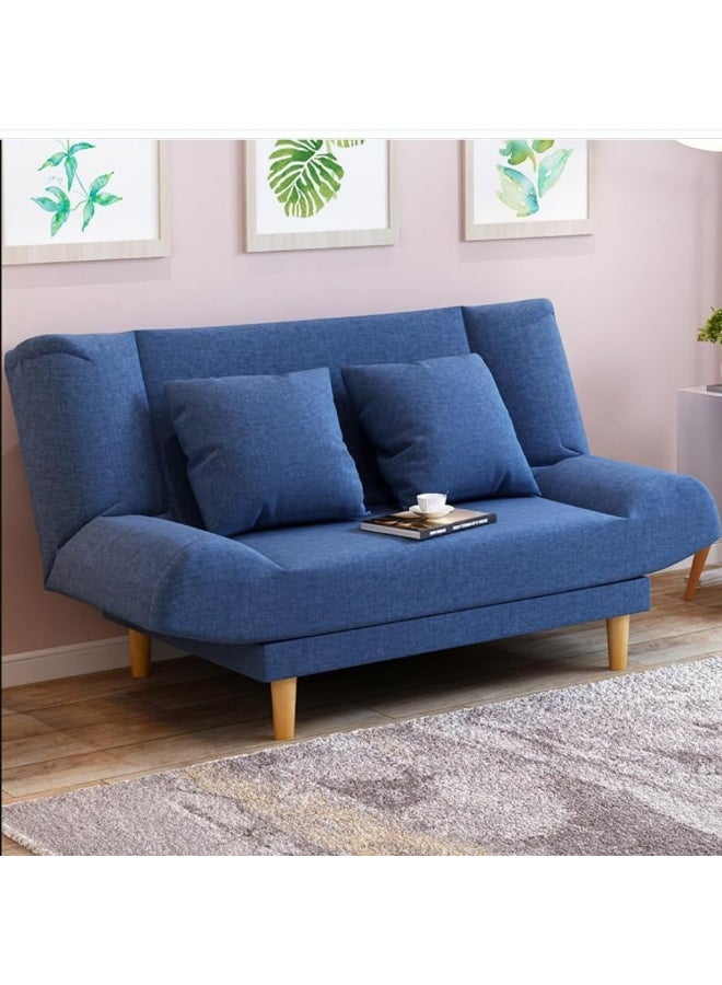 Space-Saving Convertible Sofa Bed – Modern Dual-Use Sofa Cum Bed for Comfortable Living (Blue)