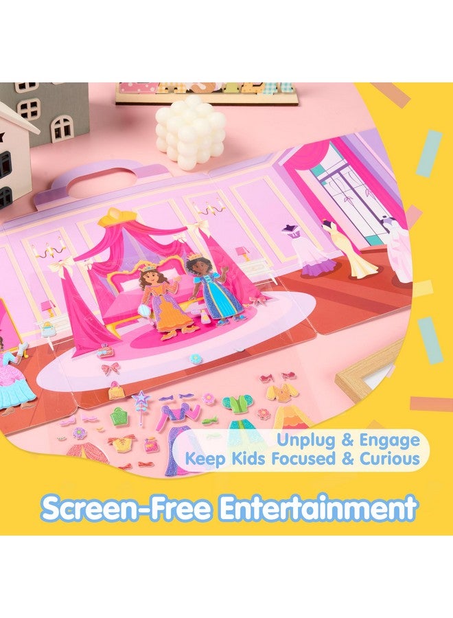 JOYIN Puffy Sticker Book, Reusable Sticker Activity Books for Kids, Travel Toys for Airplane, Cute Restickable Stickers, Crafts Gifts - Princess Dress-Up - Image 3