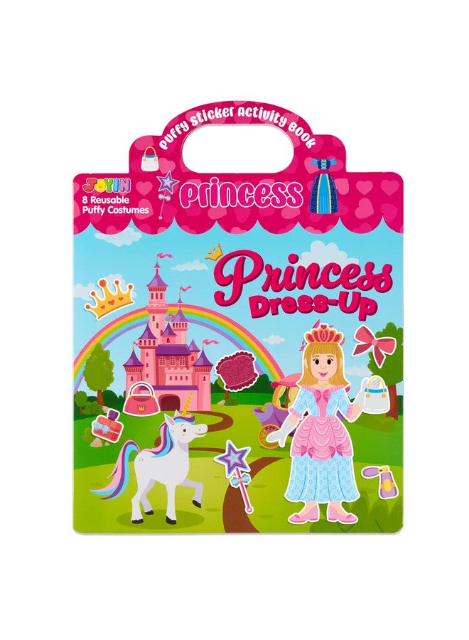 JOYIN Puffy Sticker Book, Reusable Sticker Activity Books for Kids, Travel Toys for Airplane, Cute Restickable Stickers, Crafts Gifts - Princess Dress-Up - Image 1