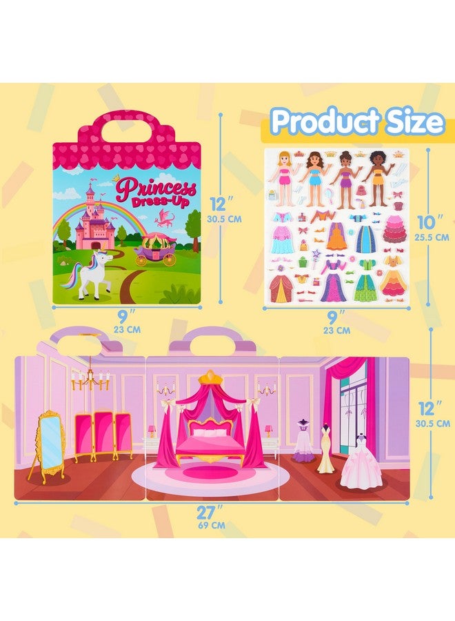 JOYIN Puffy Sticker Book, Reusable Sticker Activity Books for Kids, Travel Toys for Airplane, Cute Restickable Stickers, Crafts Gifts - Princess Dress-Up - Image 5