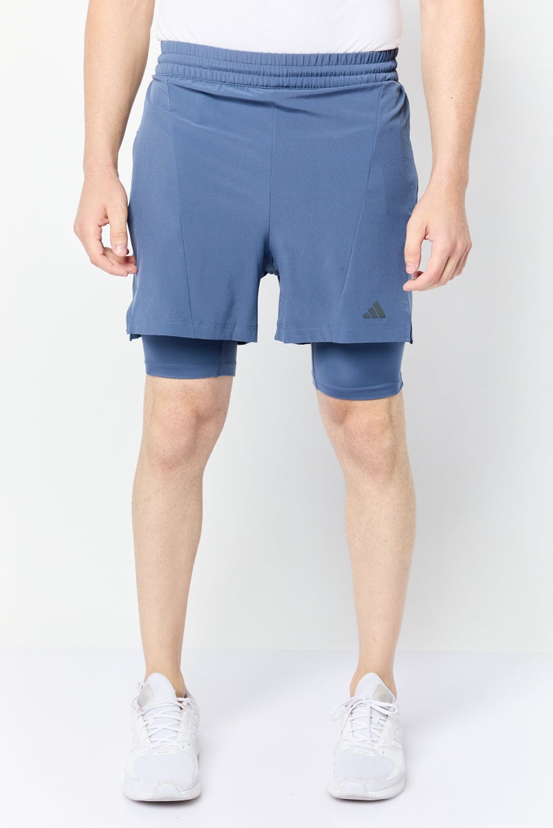 Adidas Men Sportswear Fit Training Shorts, Slate Blue - Image 1