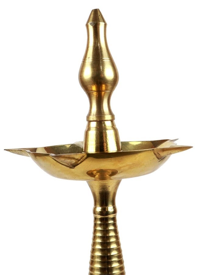 ASHIRWAD Brass Kerala Samai Deep Tall Oil Lamp Kutthu Villaku Different Sizes (12 inch) - Image 2
