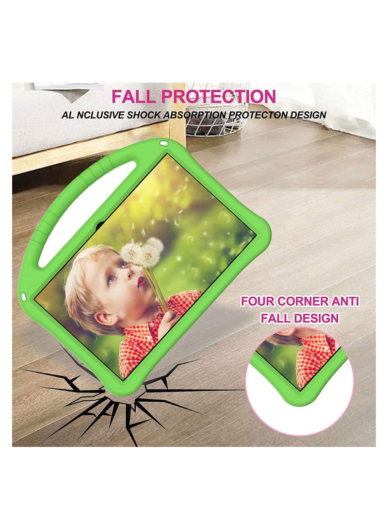 Kids Tablet Case for Lenovo Tab P11 11 Inch Durable Lightweight Shockproof Design Handle and Stand Green - Image 4