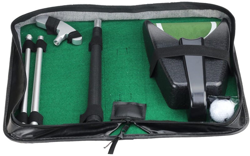 LEAGY Portable Golf Putter Travel Practice Putting Set with Case Indoor Outdoor Yard, Indoor Golf Games Set, Ball Return System Zink Alloy Putter Best Gift Executive Office Putter Set - Image 2