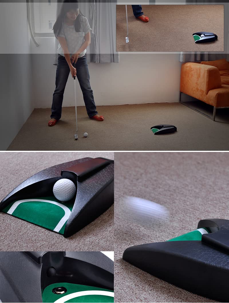 LEAGY Portable Golf Putter Travel Practice Putting Set with Case Indoor Outdoor Yard, Indoor Golf Games Set, Ball Return System Zink Alloy Putter Best Gift Executive Office Putter Set - Image 4