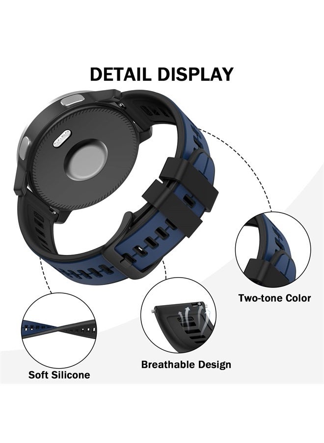 ISABAKE حزام سيليكون سريع الإطلاق 22 مم بديل لجهاز Garmin Vivoactive 4، Garmin Venu 2، Samsung Gear S3 Frontier، Galaxy Watch 46mm/Watch 3 45mm، Fossil Gen 5، Amazfit GTR 2، 2e، Ticwatch Pro 3 - Image 2