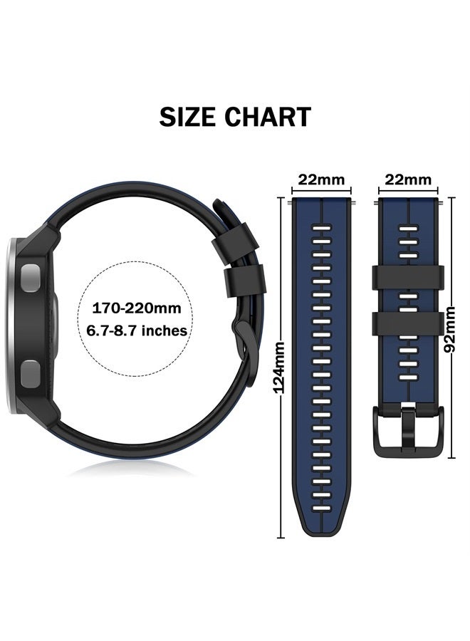 ISABAKE حزام سيليكون سريع الإطلاق 22 مم بديل لجهاز Garmin Vivoactive 4، Garmin Venu 2، Samsung Gear S3 Frontier، Galaxy Watch 46mm/Watch 3 45mm، Fossil Gen 5، Amazfit GTR 2، 2e، Ticwatch Pro 3 - Image 4