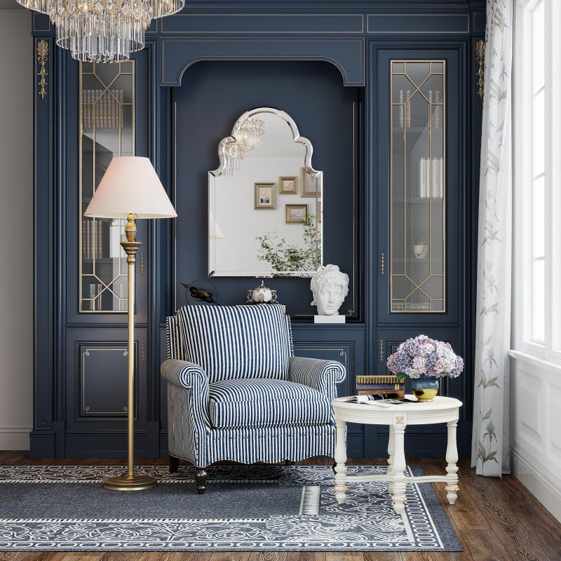 Autdot Large Arched Bathroom Mirror, 35.4"x23.6" Scalloped Mirror Wall Decor with Decorative Beveled Glass Frame, Bedroom, Living Room, or Entryway - Image 4