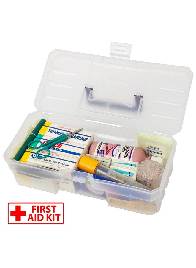 Akro-Mils 09912 CLPUR 12-Inch Plastic Art Supply Craft Storage Tool Box, Semi-Clear - Image 3