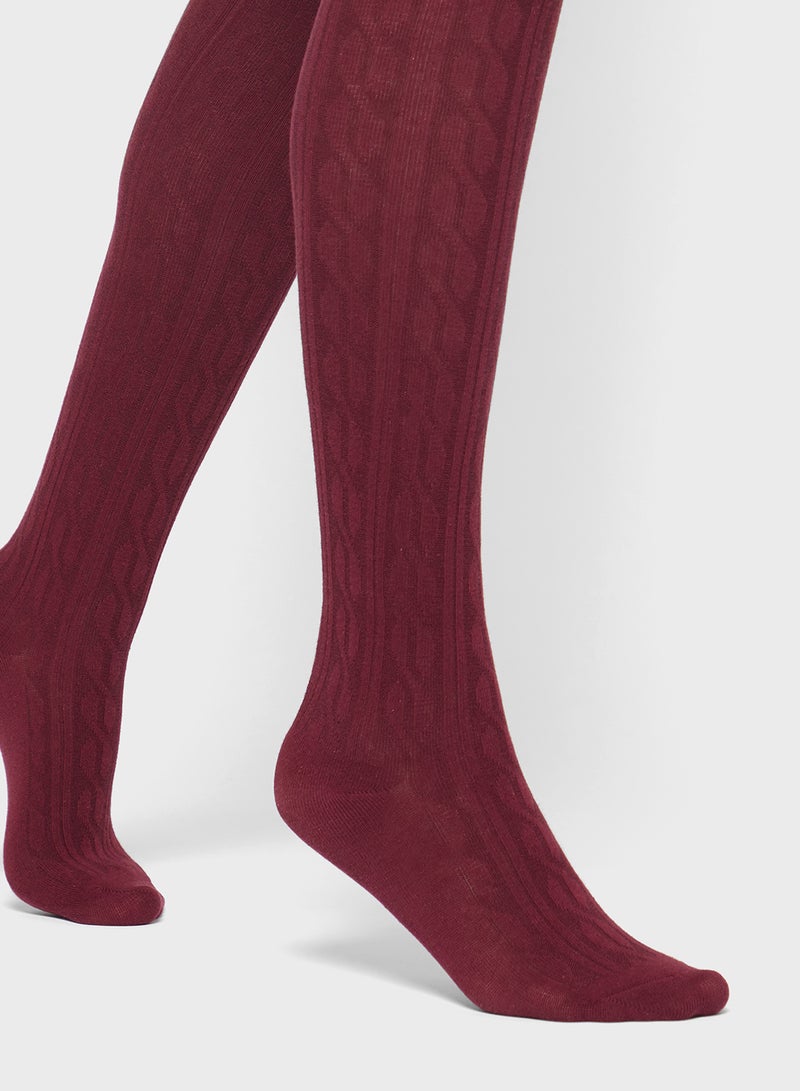 جينجر جوارب فوق الركبة بنقشة نقطية مريحة - Image 3