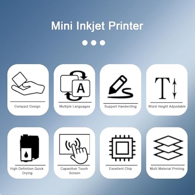 MINI HANDHELD INKJET PRINTER, 2-12.7MM ADJUSTABLE INKJET CODING MACHINE, 300-600DPI LOGO DATE PRINTING MACHINE, FOR PRINTING TEXT, NUMBERS, SYMBOLS - Image 3