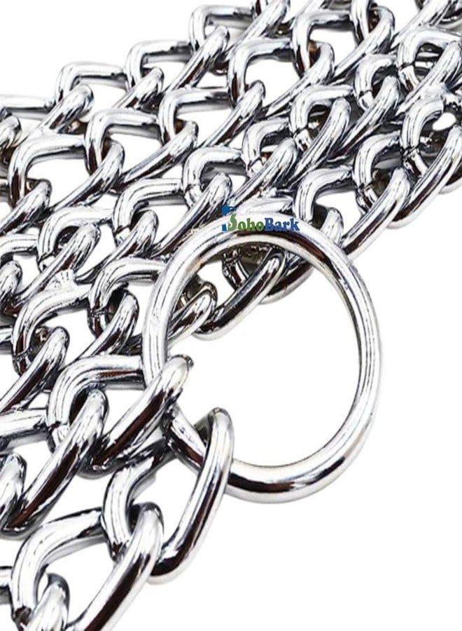 BohoBark Heavy Weight Stainless Steel Long Chain for Heavy Dog Breeds Animals Silver Chain (L - 60 inch) No.4 (Pack of 1) - Image 3