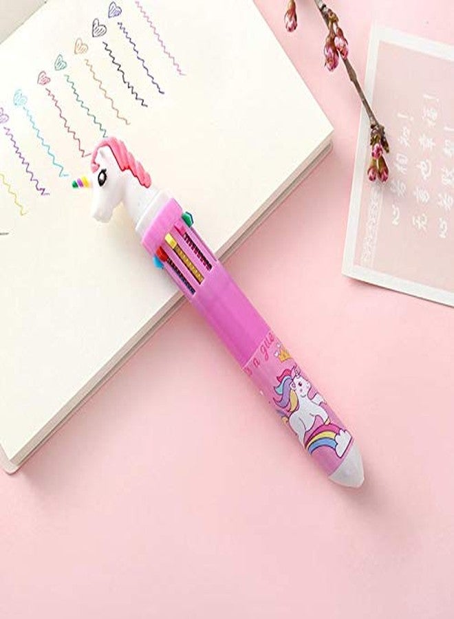 SAMVARDHAN 10 In 1 Unicorn Ball Pen I Ballpoint I Ball Pen I Gel Pen I Pen I Writing Tool (Pack Of 4|Random Color)|Blue - Image 4
