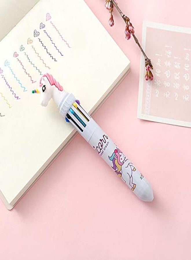 SAMVARDHAN 10 In 1 Unicorn Ball Pen I Ballpoint I Ball Pen I Gel Pen I Pen I Writing Tool (Pack Of 4|Random Color)|Blue - Image 2