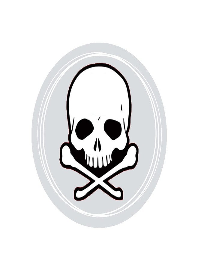 Remarkable 2 Inch White Skull and Crossbones Circle Dot Stickers,Skull Stickers Used for Party Favors, Birthdays, Halloween and Crafts (500 Labels on a Roll) - Image 4