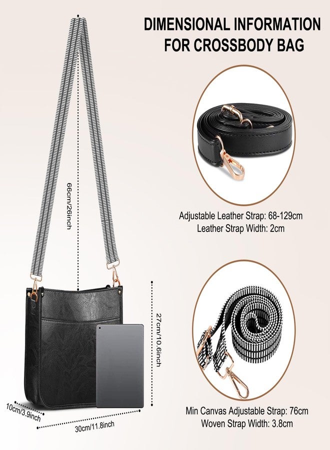 ISEYOU Crossbody Bags for Women, Vegan Leather Crossbody Purse with 2PCS Adjustable Strap, Trendy Cross Body Bag with Zipper, Multiple Pockets Handbags Shoulder Bag for Daily Work Travel - Image 4